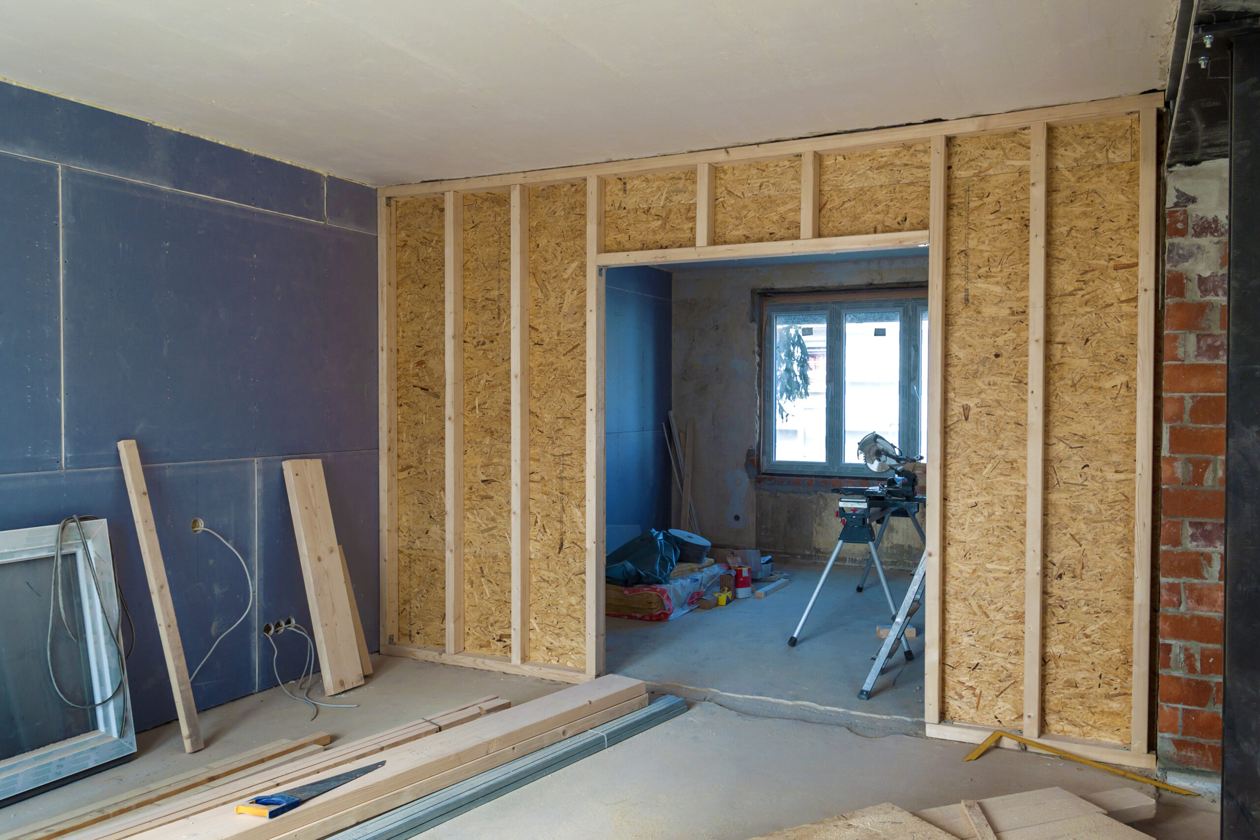 Interior of a house under construction. Renovation of an apartment